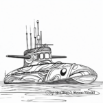Abstract Submarine Coloring Pages for Artists 1