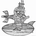 Abstract Submarine Coloring Pages for Artists 2