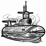 Abstract Submarine Coloring Pages for Artists 3