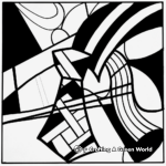 Abstract Tie Coloring Pages for Artists 3