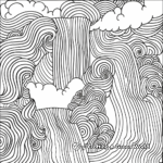 Abstract Waterfall Coloring Pages for Creatives 4
