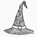 Abstract Witch Hat Coloring Pages for Artists 4