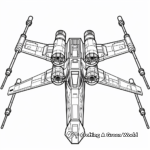 Abstract X-Wing Craft Coloring Pages for Artists 1