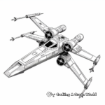 Abstract X-Wing Craft Coloring Pages for Artists 2