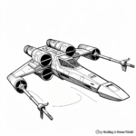 Abstract X-Wing Craft Coloring Pages for Artists 3
