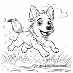 Action-Filled Border Collie Coloring Pages 3
