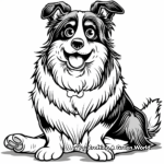Action-Filled Border Collie Coloring Pages 4