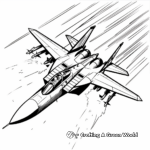 Action-filled Dogfight Scene Coloring Pages 1