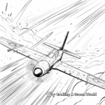 Action-filled Dogfight Scene Coloring Pages 2