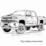 Action-Packed Chevy Silverado Coloring Pages 2