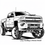 Action-Packed Chevy Silverado Coloring Pages 4