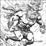 Action-Packed Cyclops Greek Mythology Coloring Pages 2