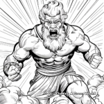 Action-Packed Cyclops Greek Mythology Coloring Pages 3
