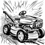 Action-Packed Lawn Mower Race Coloring Pages 2