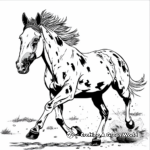 Action-Packed Paint Horse Racing Coloring Pages 1