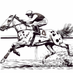 Action-Packed Paint Horse Racing Coloring Pages 2