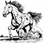 Action-Packed Paint Horse Racing Coloring Pages 3