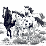 Action-Packed Paint Horse Racing Coloring Pages 4