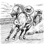 Action-Packed Quarter Horse Racing Coloring Pages 3