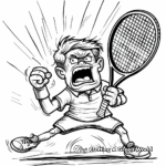 Action-Packed Tennis Serve Coloring Pages 1