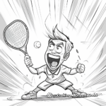 Action-Packed Tennis Serve Coloring Pages 2