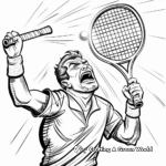 Action-Packed Tennis Serve Coloring Pages 3