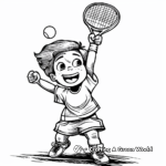 Action-Packed Tennis Serve Coloring Pages 4