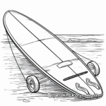 Action-Packed Tow-In Surfboard Coloring Pages 3