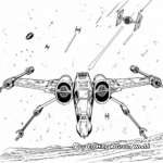 Active Battle Scene X-Wing Coloring Pages 4