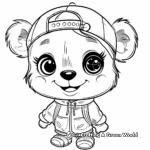 Active Sporty Kawaii Bear Coloring Pages 4