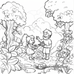 Adam and Eve in Eden Coloring Pages 3