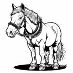 Adorable American Cream Draft Horse Coloring Pages 1