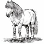 Adorable American Cream Draft Horse Coloring Pages 2