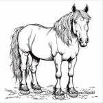 Adorable American Cream Draft Horse Coloring Pages 3