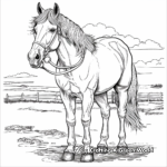 Adorable American Cream Draft Horse Coloring Pages 4