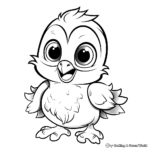 Adorable Baby Penguin Coloring Pages 1