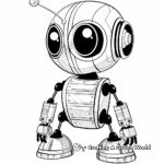 Adorable Baby Robot Coloring Pages 1