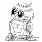 Adorable Baby Robot Coloring Pages 3