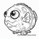 Adorable Blobfish Cartoon Coloring Pages 2