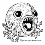 Adorable Blobfish Cartoon Coloring Pages 4