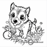 Adorable Bubble Puppies Coloring Pages 1