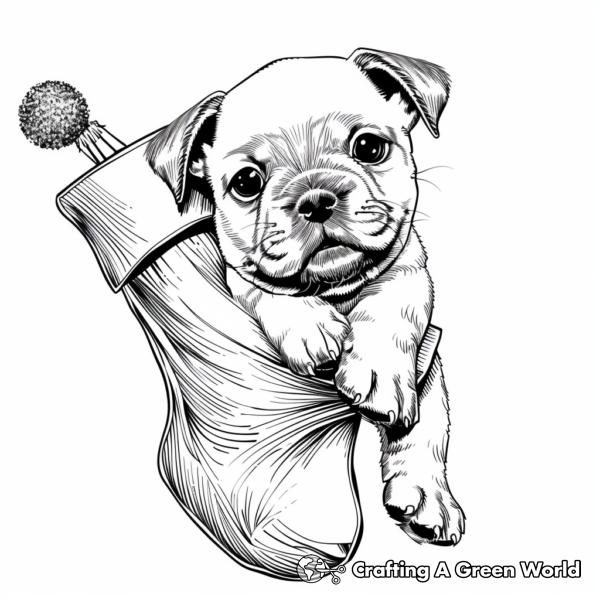 Christmas Puppy Coloring Pages - Free & Printable!