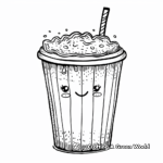 Adorable Coffee Cup Kawaii Coloring Pages 2