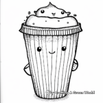 Adorable Coffee Cup Kawaii Coloring Pages 3