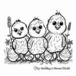 Adorable Easter Chicks Coloring Pages for Adults 3