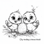 Adorable Easter Chicks Coloring Pages for Adults 4