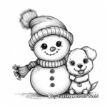 Adorable Frosty and Snow Puppy Coloring Pages 4
