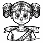 Adorable Hair Ribbon Coloring Pages for Girls 4