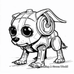Adorable K-9 Robot Dog Coloring Pages 1