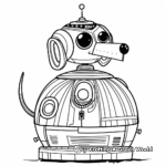 Adorable K-9 Robot Dog Coloring Pages 2
